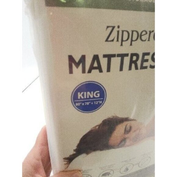 Cloth Zippered FABRIC Mattress Cover Waterproof  KING SIZE BED BUG  cover - Picture 4 of 4